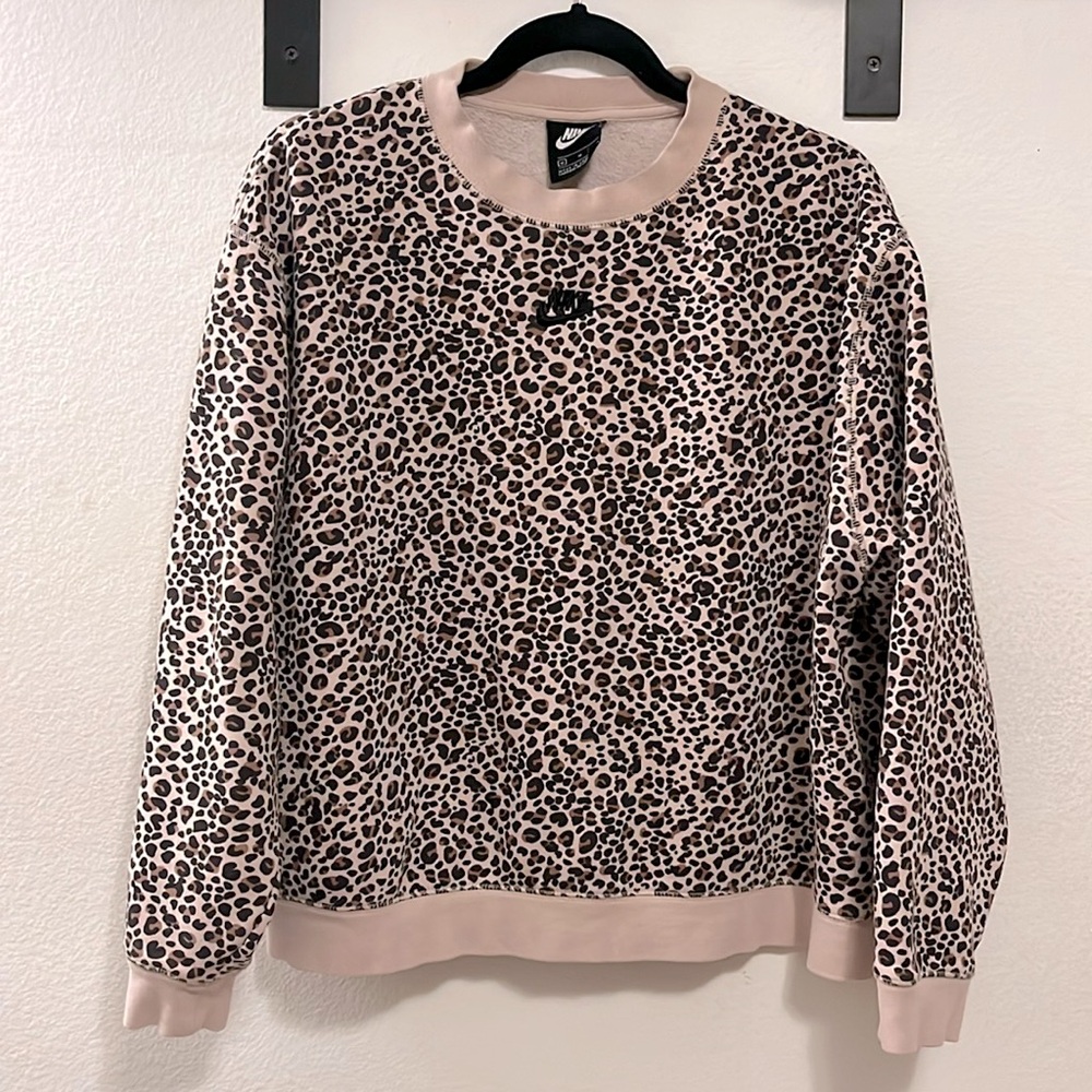 (M) Cheetah Print NIKE Sweatshirt
